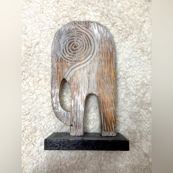 Pier One Wood Elephant - Picture 3 of 7